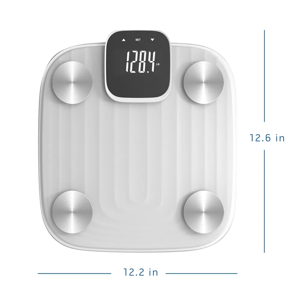Digital Tempered Glass Bathroom Scale with Extra Large Display